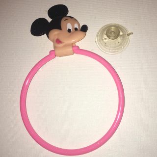 ディズニー(Disney)の昭和レトロ ディズニー ミッキーマウス タオルハンガー 未使用 撮影開封(タオル/バス用品)