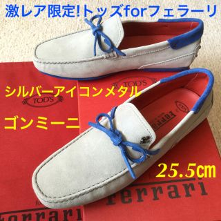 トッズ(TOD'S)の激レア限定!新品!トッズforフェラーリ アイコンメタル ゴンミーニ 25.5(スリッポン/モカシン)