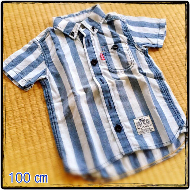 F.O.KIDS(エフオーキッズ)の100㎝ ストライプシャツ キッズ/ベビー/マタニティのキッズ服男の子用(90cm~)(その他)の商品写真