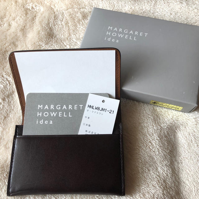 MARGARET HOWELL(マーガレットハウエル)の新品 MARGARET HOWELL idea 名刺入れ ダークブラウン レディースのファッション小物(名刺入れ/定期入れ)の商品写真