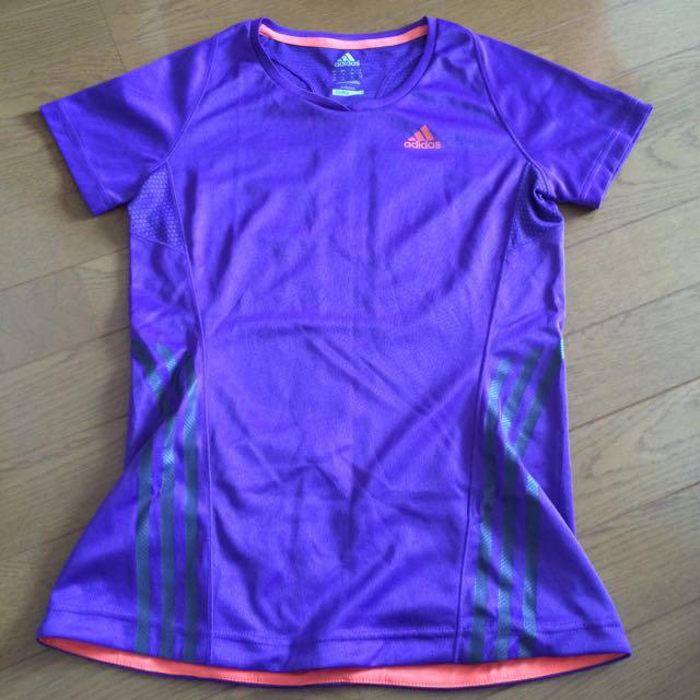 adidas(アディダス)のadidas CLIMACOOL M 紫 レディースのトップス(Tシャツ(半袖/袖なし))の商品写真