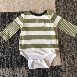 ベビーギャップ(babyGAP)のGAP 長袖ボーダーＴシャツ 下着付き 60㎝(Ｔシャツ)