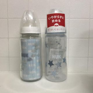 ピジョン(Pigeon)の【新品】ヌーク哺乳瓶 2本セット おまけ乳首ブラシ(哺乳ビン)