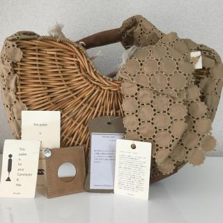 アッシュペーフランス(H.P.FRANCE)のamadm様専用☆エバゴス かごバッグ ベージュ ebagos(かごバッグ/ストローバッグ)