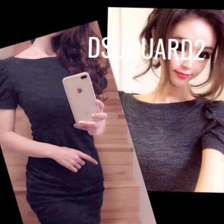 ディースクエアード(DSQUARED2)のDSUQUARD2ストレッチワンピース(ひざ丈ワンピース)