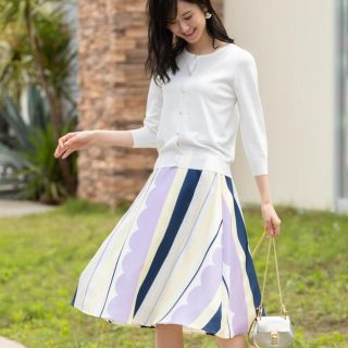 トッコ(tocco)の【新品未使用】 tocco closet♡マルチストライプスカート(ひざ丈スカート)