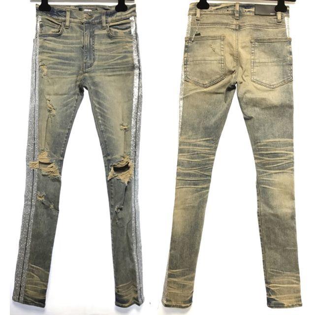 AMIRI 18AW グリッター サイドライン デニム 28 新品 本物 アミリ | フリマアプリ ラクマ AMIRI 18AW グリッター サイドライン デニム 28 新品 本物 アミリ | フリマアプリ ラクマ