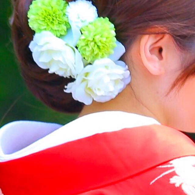 和装 髪飾り ダリア&マム レディースのアクセサリー(ブローチ/コサージュ)の商品写真