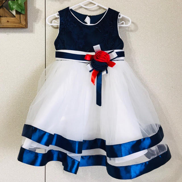 ドレス  キッズ❤結婚式❤セレモニー キッズ/ベビー/マタニティのベビー服(~85cm)(セレモニードレス/スーツ)の商品写真