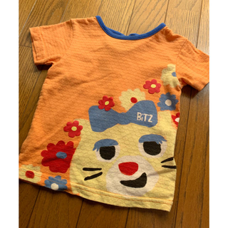 ビッツ(Bit'z)の専用です♬  ビッツ☆オレンジ色の可愛いTシャツ+チェックシャツワンピース(Tシャツ/カットソー)