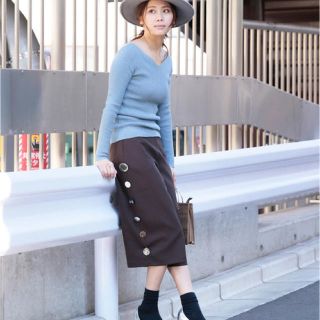 アメリヴィンテージ(Ameri VINTAGE)のAmeri  ボタンクロップドパンツ(クロップドパンツ)