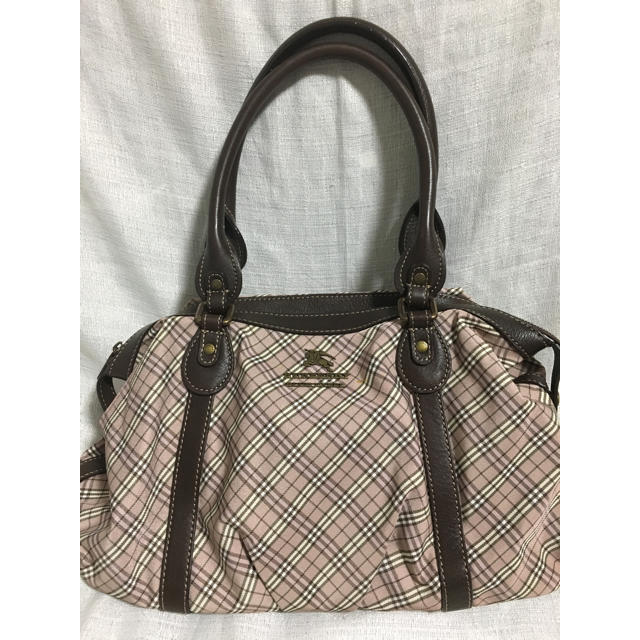BURBERRY BLUE LABEL - BURBERRY バーバリー ブルーレーベル チェック ピンク バッグ 正規品の通販 by