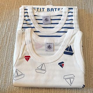 プチバトー(PETIT BATEAU)の【とまと様 ご専用】プチバトー 19SS タンクトップ2枚組 4a(下着)