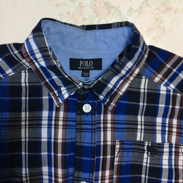 Polo Club(ポロクラブ)のPOLO  青チェック シャツ 130cm キッズ/ベビー/マタニティのキッズ服男の子用(90cm~)(ブラウス)の商品写真