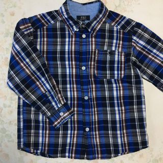 ポロクラブ(Polo Club)のPOLO  青チェック シャツ 130cm(ブラウス)