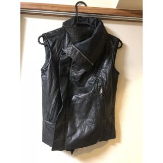 【超特価】 Rick Owens リック オウエンス レザーロングベスト レザーベスト ベスト - www.fragmaq.com.br