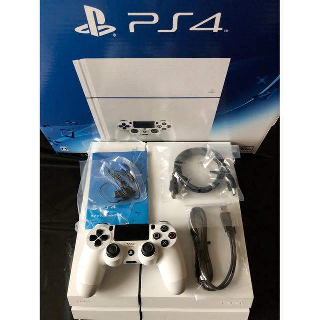 PlayStation4 - PS4本体 ホワイト CUH-1200A ☆付属品完品の通販 by あ ...