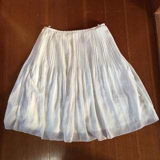 アルファキュービック(ALPHA CUBIC)の白  アルファキュービック プリーツチュールスカート(ひざ丈スカート)