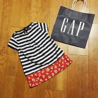 ベビーギャップ(babyGAP)の80 ボーダー×花柄　ワンピース　チュニック(ワンピース)