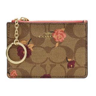 コーチ(COACH)のコーチ 定期入れ ブラウン×花柄×ピンク 新品 SALE開催中❣️(名刺入れ/定期入れ)