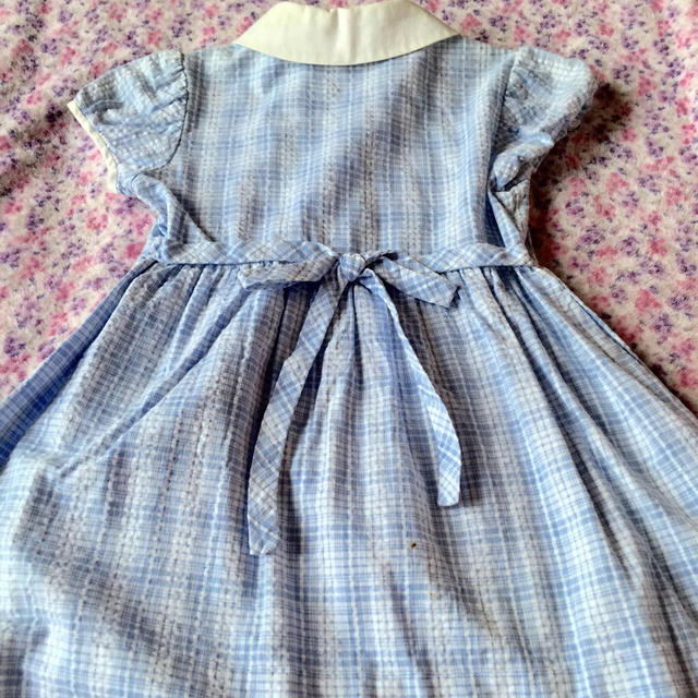 familiar(ファミリア)のfamiliar 水色チェックワンピ キッズ/ベビー/マタニティのキッズ服女の子用(90cm~)(その他)の商品写真