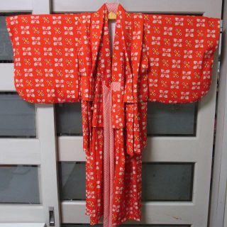 女児110～120 ウールアンサンブル 羽織 着物 セット(和服/着物)