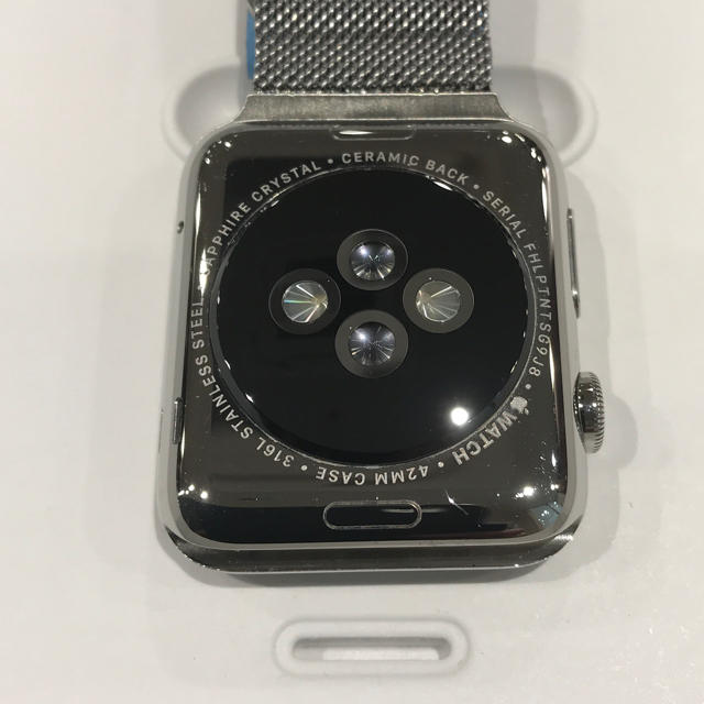 Apple Watch(アップルウォッチ)の(純正品) Apple Watch 初代 42mm ステンレス シルバー メンズの時計(腕時計(デジタル))の商品写真