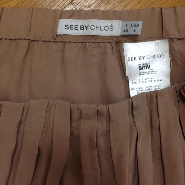 SEE BY CHLOE(シーバイクロエ)のシーバイクロエ スカート　Chloe シフォン　プリーツ  レディースのスカート(ひざ丈スカート)の商品写真