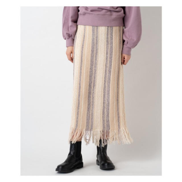 Kastane(カスタネ)のkastane ジャガード柄フリンジスカート レディースのスカート(ロングスカート)の商品写真
