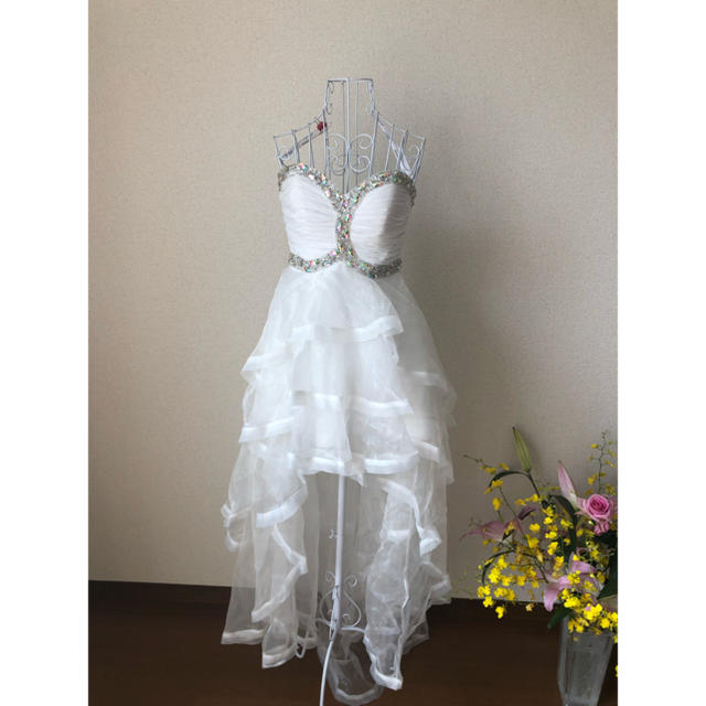 dazzy store(デイジーストア)のデイジーストア 白 ドレス キャバ  レディースのフォーマル/ドレス(ロングドレス)の商品写真