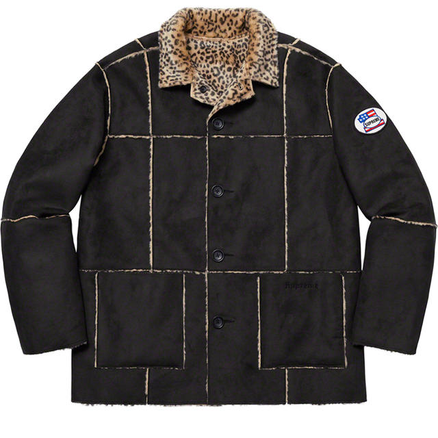 Supreme(シュプリーム)のsupreme reversible faux suede leopard 黒 メンズのジャケット/アウター(フライトジャケット)の商品写真