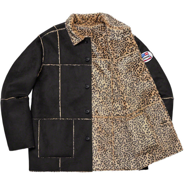 Supreme(シュプリーム)のsupreme reversible faux suede leopard 黒 メンズのジャケット/アウター(フライトジャケット)の商品写真