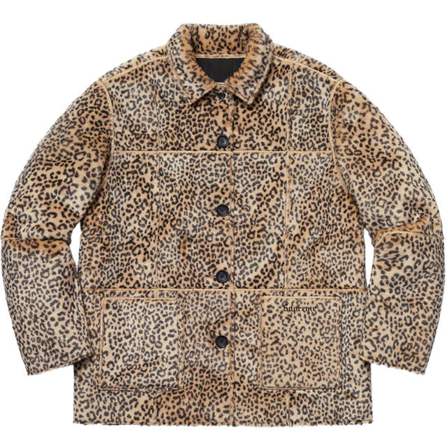 Supreme(シュプリーム)のsupreme reversible faux suede leopard 黒 メンズのジャケット/アウター(フライトジャケット)の商品写真