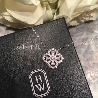 新品 キュービックジルコニア フラワー ネックレス ループ シルバー925 CZ(ネックレス)