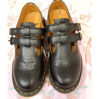ドクターマーチン(Dr.Martens)のDr.Martens ストラップシューズ ブラック UK5 良品(ローファー/革靴)