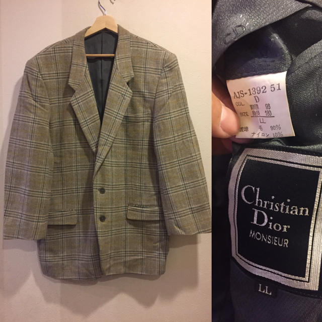 テーラードジャケットChristianDior 90s オールドジャケットクリスチャンディオール