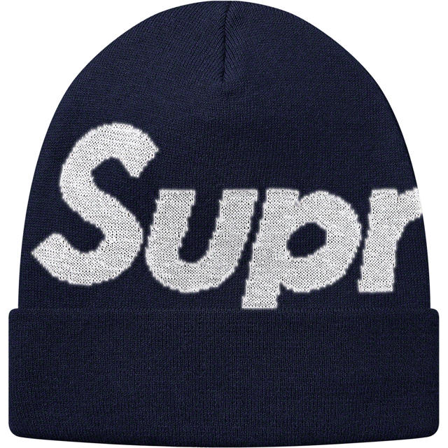 freecolorsupreme Big logo beanie Reflective navy