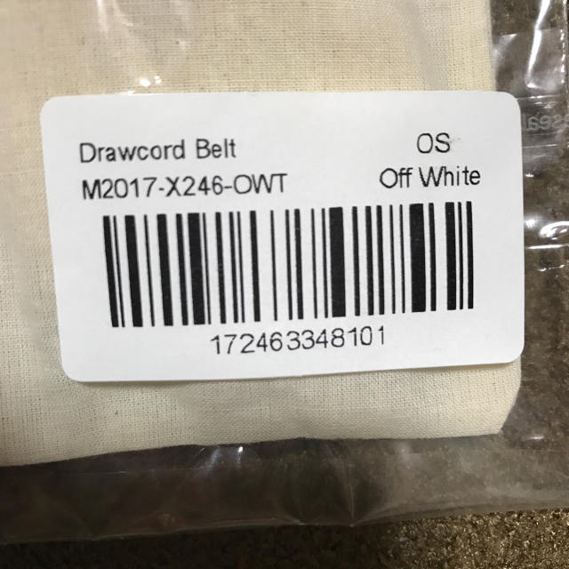 mnml ドローコードベルト DRAWCORD BELT オフホワイト FOG メンズのファッション小物(ベルト)の商品写真