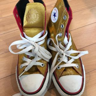 コンバース(CONVERSE)のconverseコンバース23.0金 ゴールド(スニーカー)