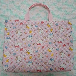 祝令和☆ハローキティ通園バッグピンクキルティング新品未使用ハンドメイド☆サンリオ(通園バッグ)