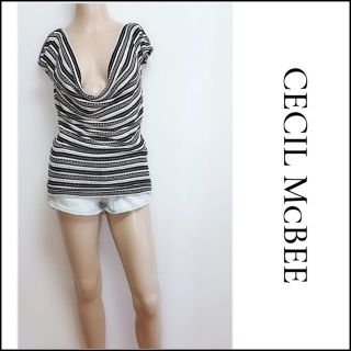 セシルマクビー(CECIL McBEE)のCECIL McBEE バックオープン ドレープニット♡エゴイスト MURUA(ニット/セーター)