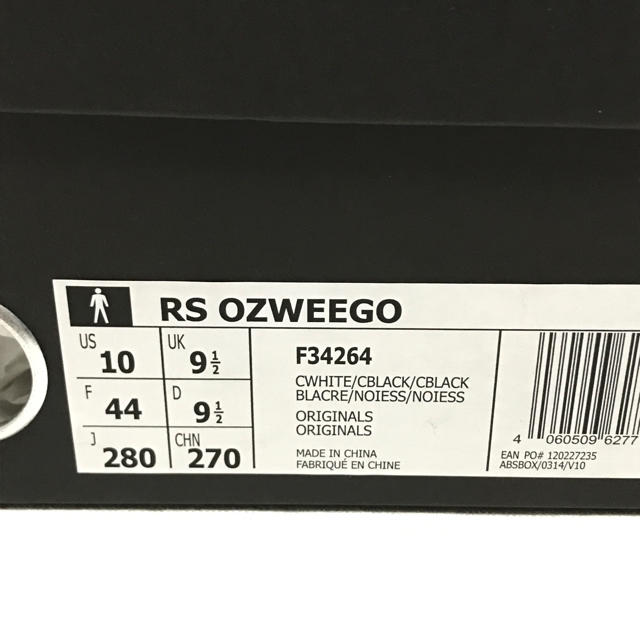 RAF SIMONS(ラフシモンズ)のアディダス x ラフシモンズ OZWEEGO 黒 白 28cm 新品 正規品 メンズの靴/シューズ(スニーカー)の商品写真