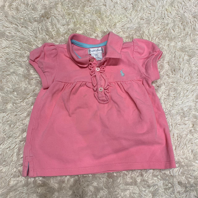 Ralph Lauren(ラルフローレン)のラルフローレン ピンク ポロシャツ キッズ/ベビー/マタニティのベビー服(~85cm)(Ｔシャツ)の商品写真