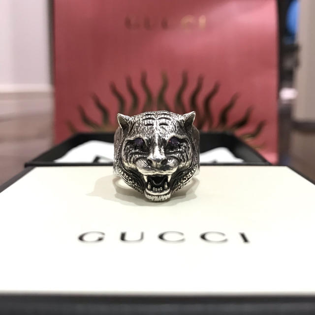 廃盤 GUCCI 〔グッチガーデン〕シルバーリング キャットヘッド 19号