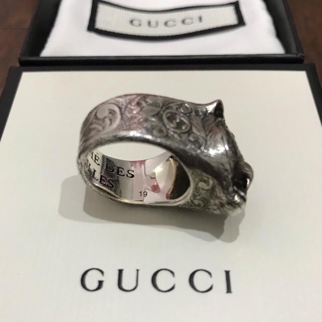 GUCCI 〔グッチガーデン〕シルバーリング キャットヘッド 19号