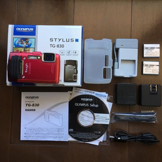 OLYMPUS デジタルカメラ STYLUS TG-830 赤 オマケ付き