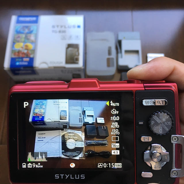 OLYMPUS デジタルカメラ STYLUS TG-830 1600万画素 裏面照射型CMOS 防水性能10m レッド TG-830 RED - 4