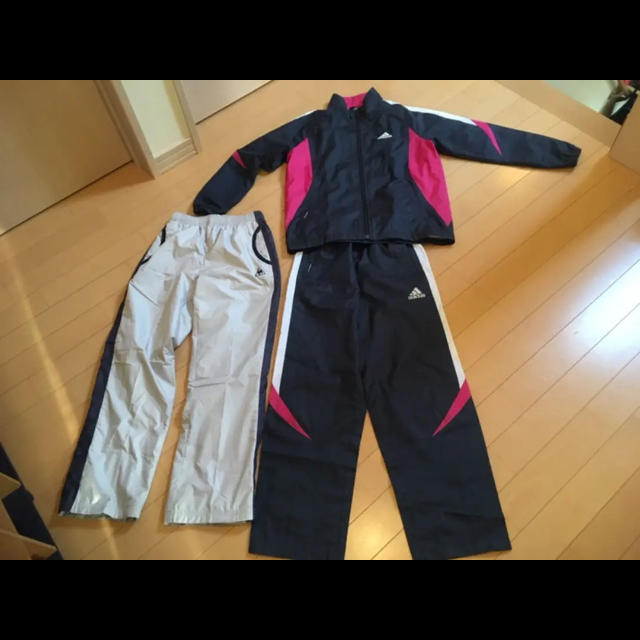 adidas(アディダス)のadidas アディダス 140 ウインドブレーカー 上下  キッズ/ベビー/マタニティのキッズ服女の子用(90cm~)(その他)の商品写真