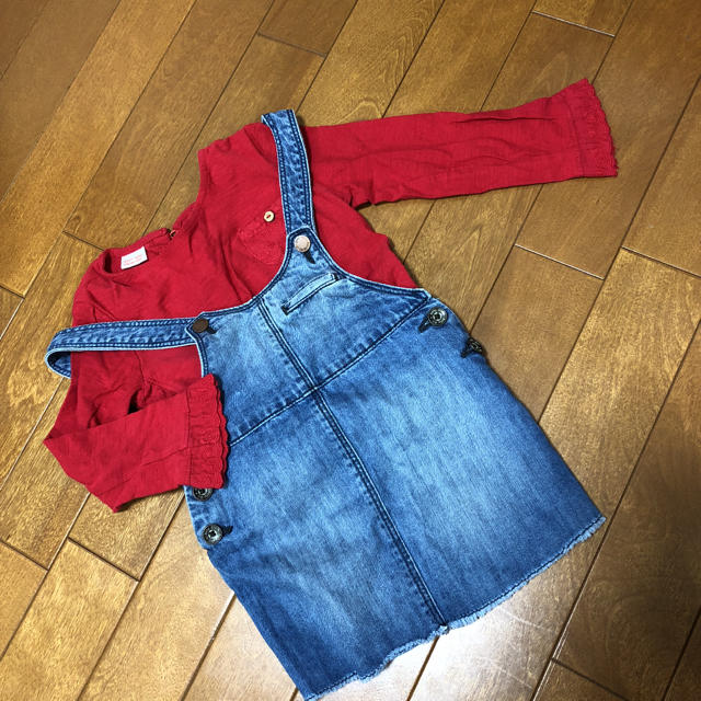 ZARA KIDS(ザラキッズ)のザラベイビー 上下 セット スカート キッズ/ベビー/マタニティのベビー服(~85cm)(ワンピース)の商品写真