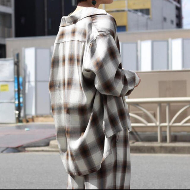 PHEENY 未使用タグ付き 19SS チェックシャツ ブラウン